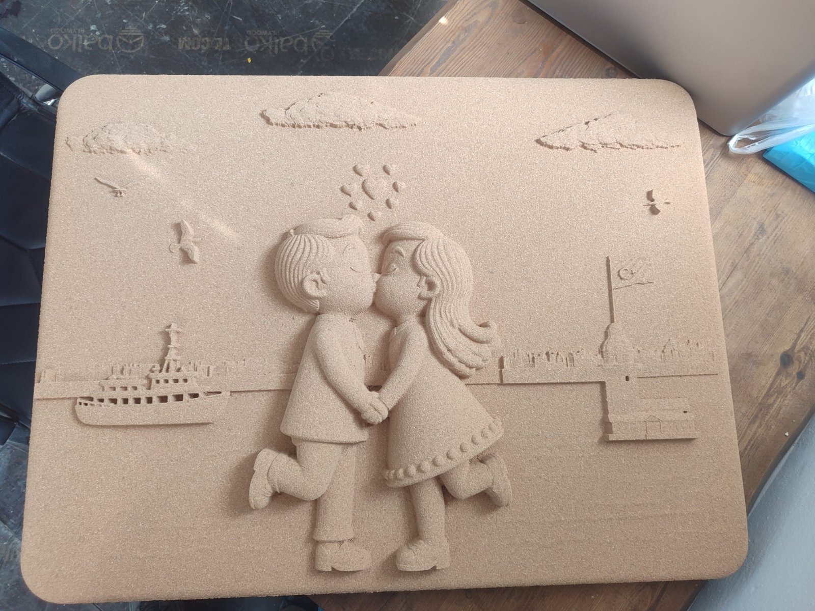 CNC ile işlenmiş köpük ve levha örneği
